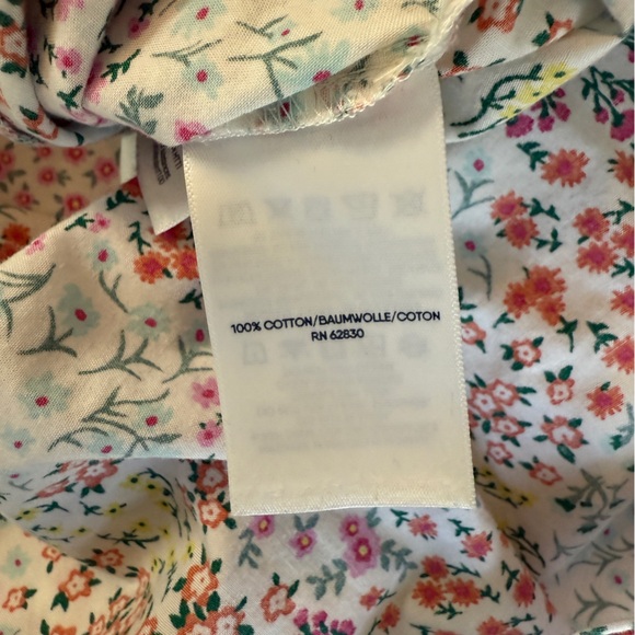 Lands End Button Front Floral Tunic Blouse 1X (16W-18W) - Picture 10 of 10